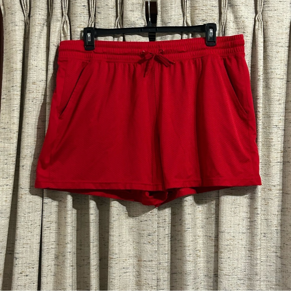 Athletic Works Red Mesh 4" Shorts - XXXL (22)